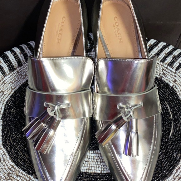 COACH ‘Betty Loafer’, Metallic/Silver, 8.5B - Picture 2 of 8